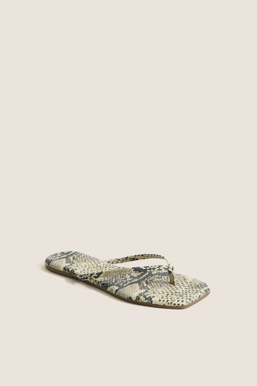 Snakeskin Square Toe Exotic Flip Flops