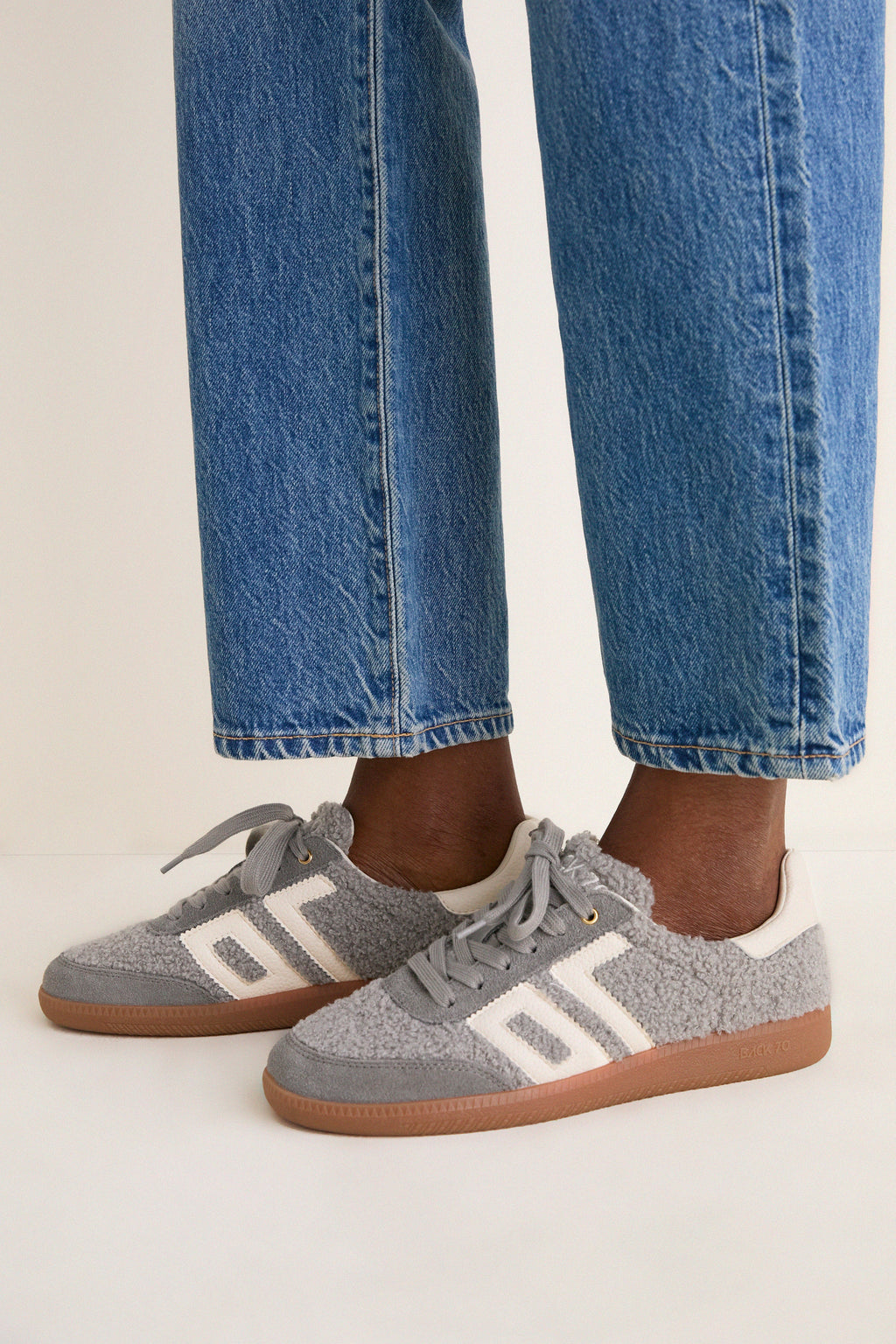 Sea White Teddy Sneakers