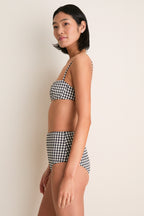 Tuxedo Plaid Ingrid Bikini Top