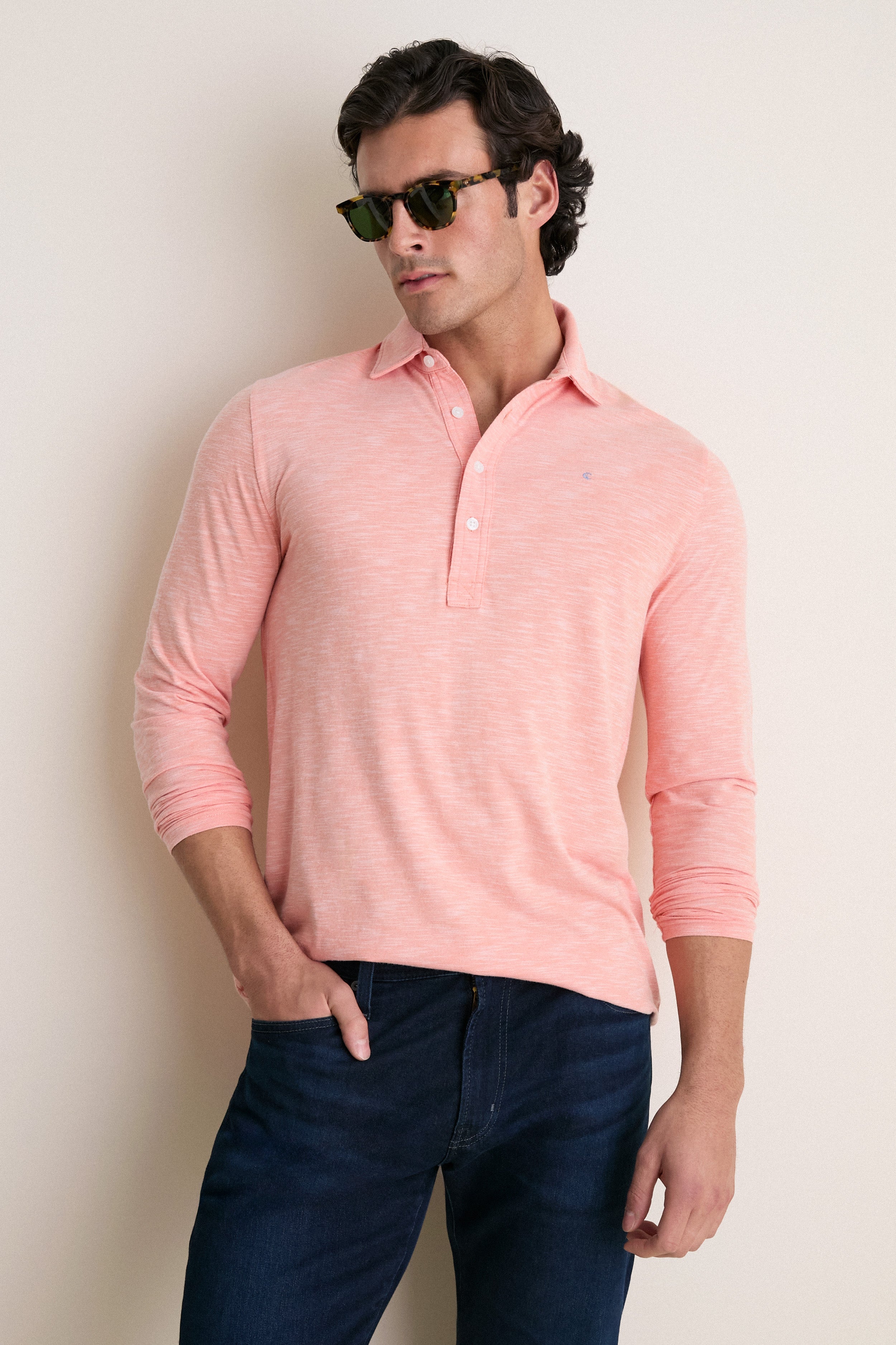 Shell Phone Brrr Long Sleeve Range Polo