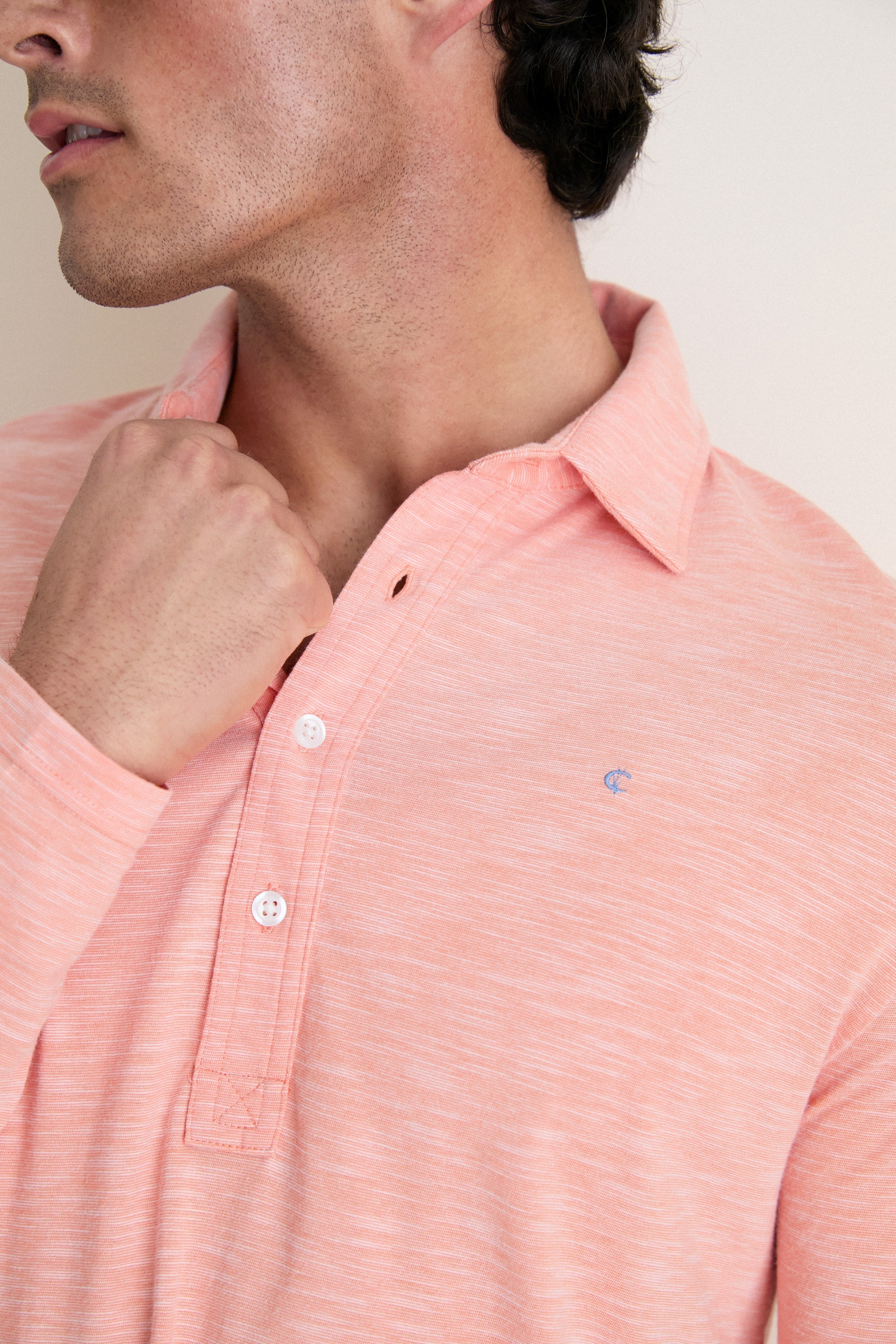 Shell Phone Brrr Long Sleeve Range Polo