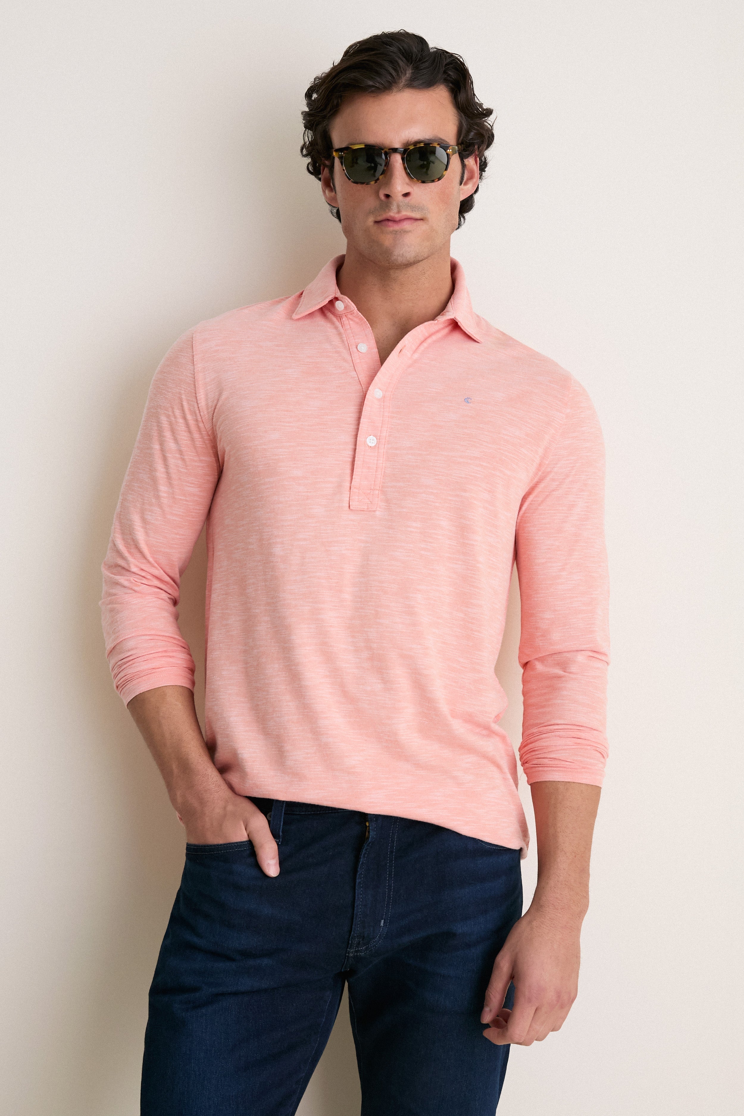 Shell Phone Brrr Long Sleeve Range Polo