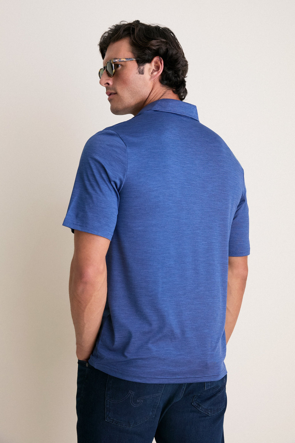 Navy Captain Heather Performance Sport Players Shirt