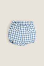 Blue Gingham Elasticated Shorts