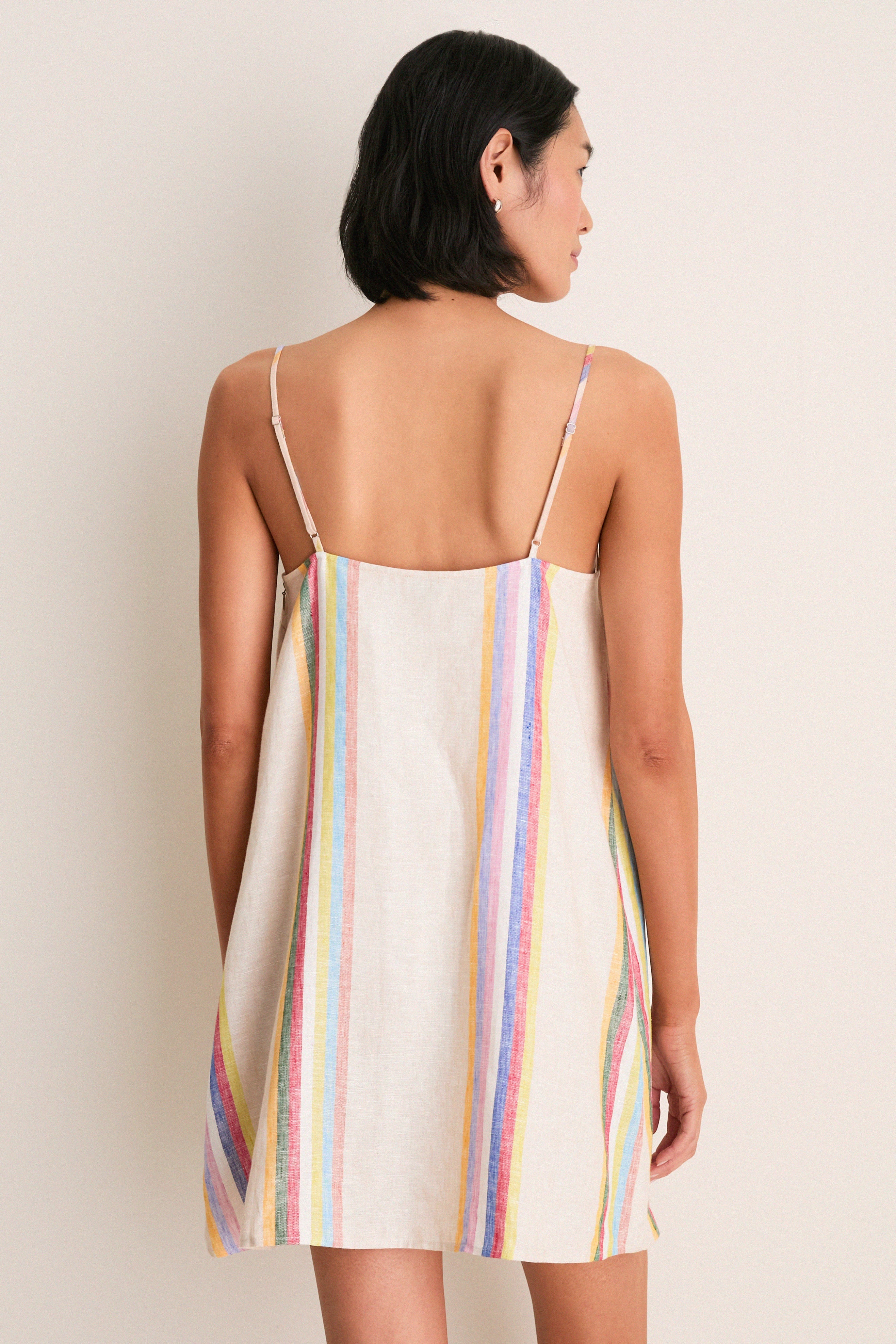 Day Trip Stripe Laura Linen Mini Dress
