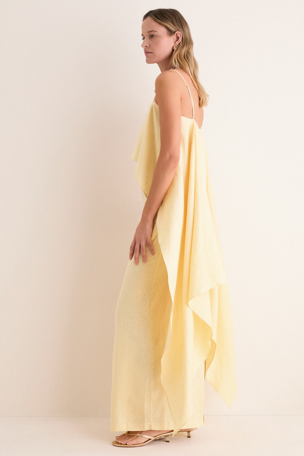 Butter Valencia Linen Dress