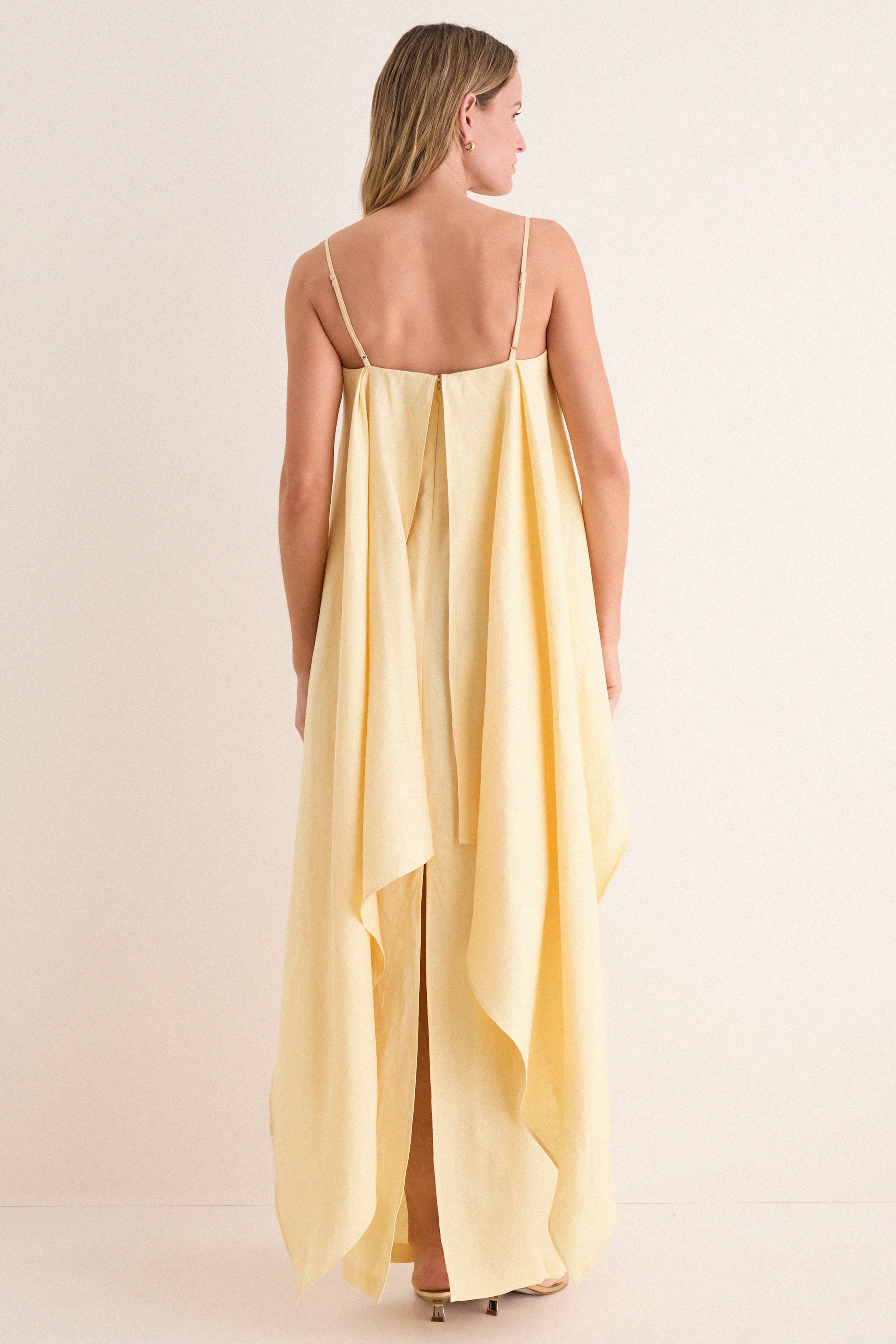 Butter Valencia Linen Dress