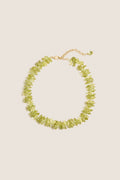 Olive Cubic Cluster Necklace