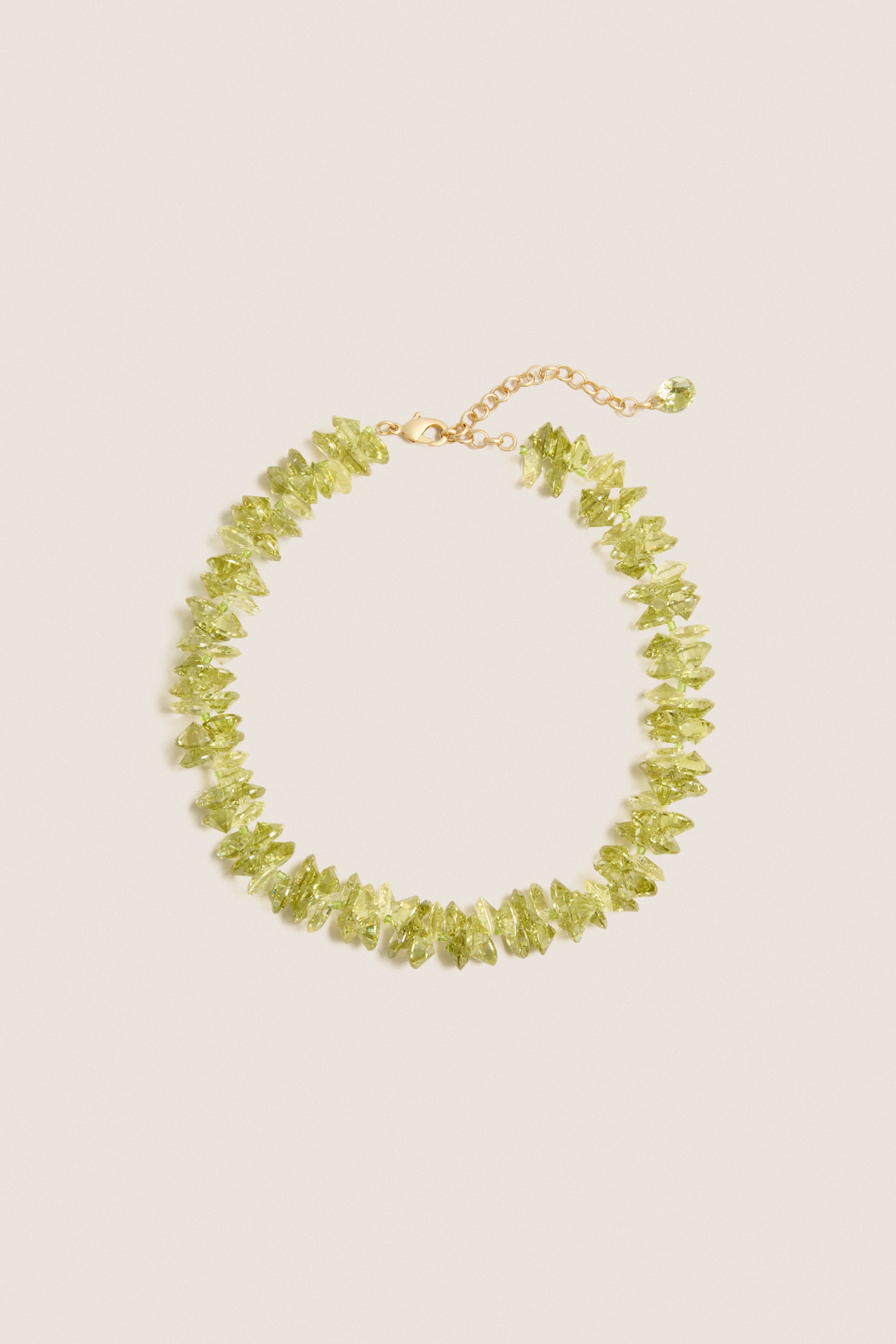 Olive Cubic Cluster Necklace
