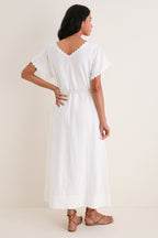 White Linen Ric Rac Myles Dress