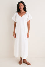White Linen Ric Rac Myles Dress