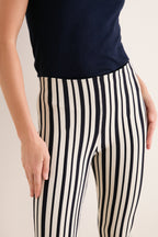 Midnight Stripe Knit Ashford Pants