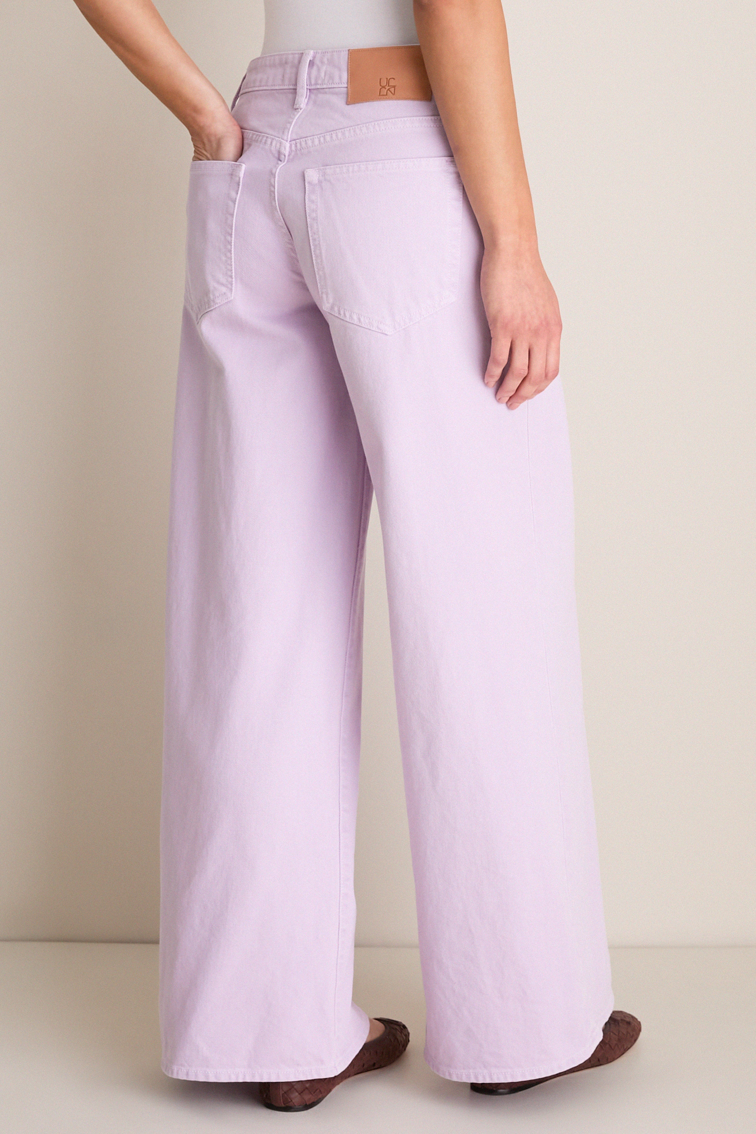 Wisteria Zephyr Mid Rise Wide Leg Jean