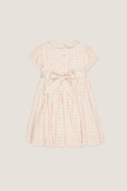 Pink Floral Stripe Arcadia Girl Hand-Smocked Dress