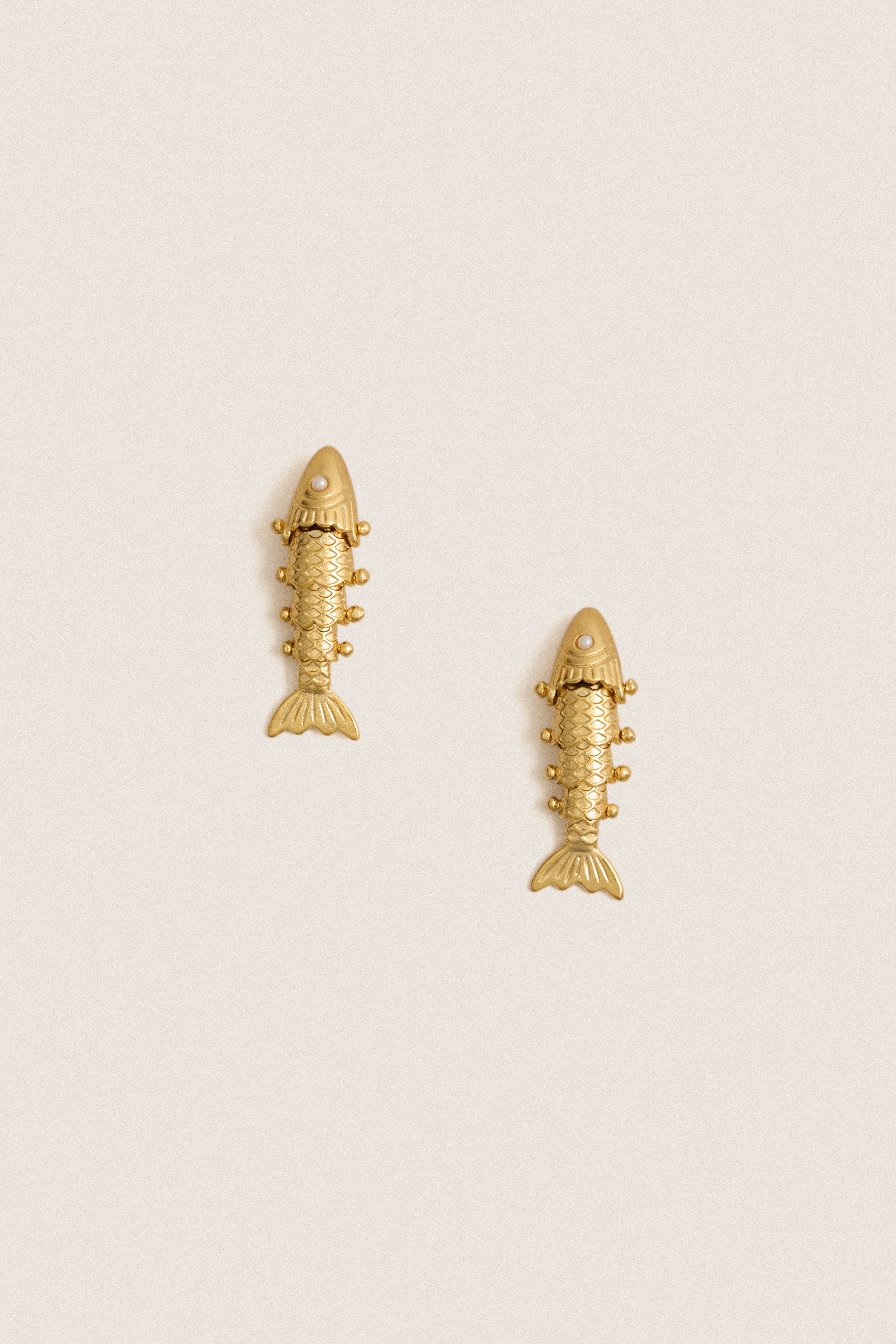 Gold Anchovy Earrings