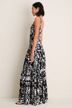 Exclusive Embroidered Guayacan Lima Maxi Dress