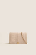 CHANEL Beige Boy Matelasse Shoulder Bag Grained Calfskin
