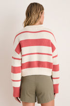 Nantucket Reds Stripe Cotton Brooks Sweater