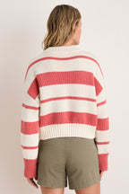 Nantucket Reds Stripe Cotton Brooks Sweater