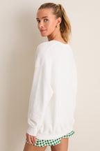 White Wilma V-Neck Sweater