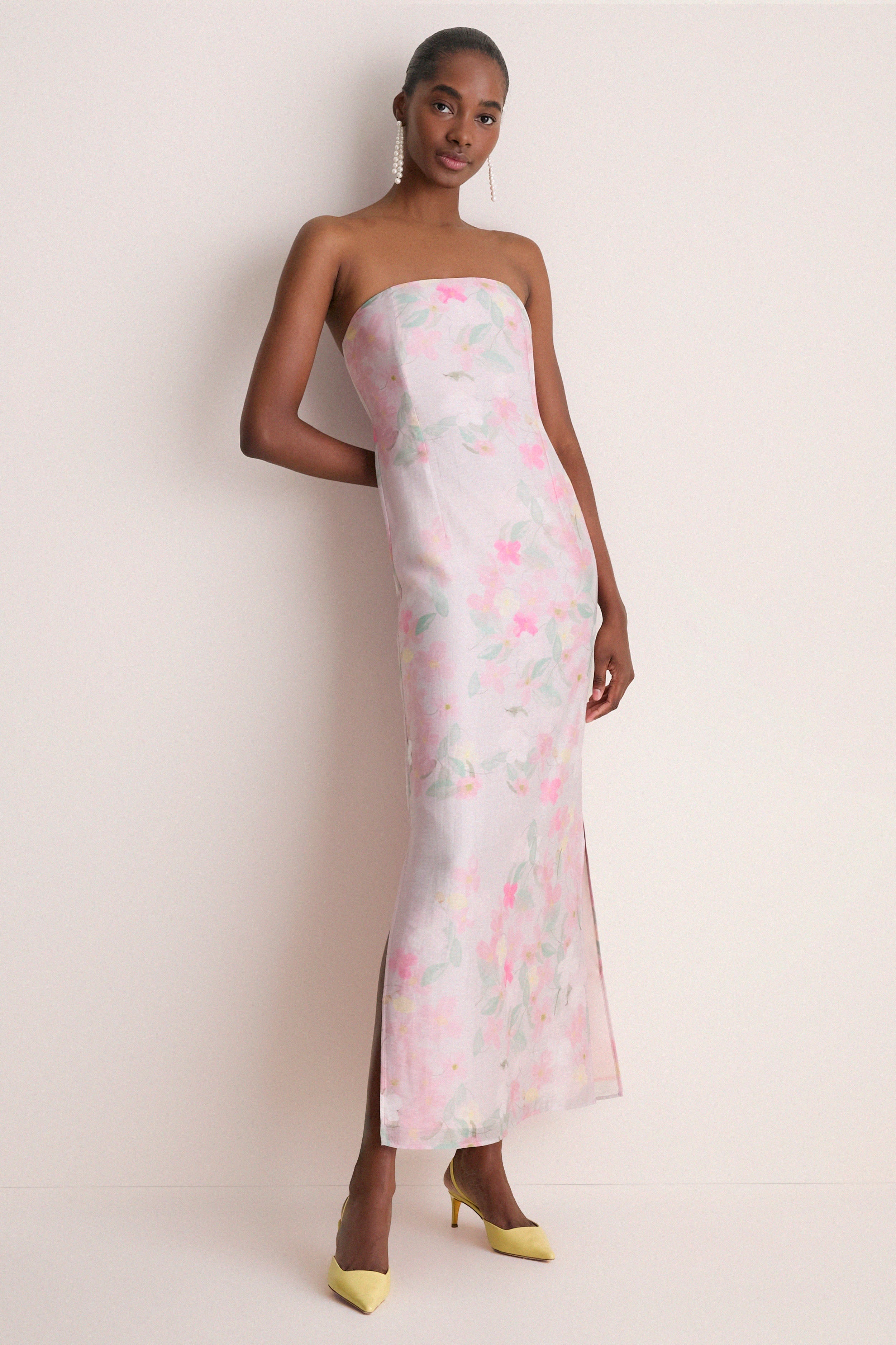 Pink Clematis Montana Elora Dress