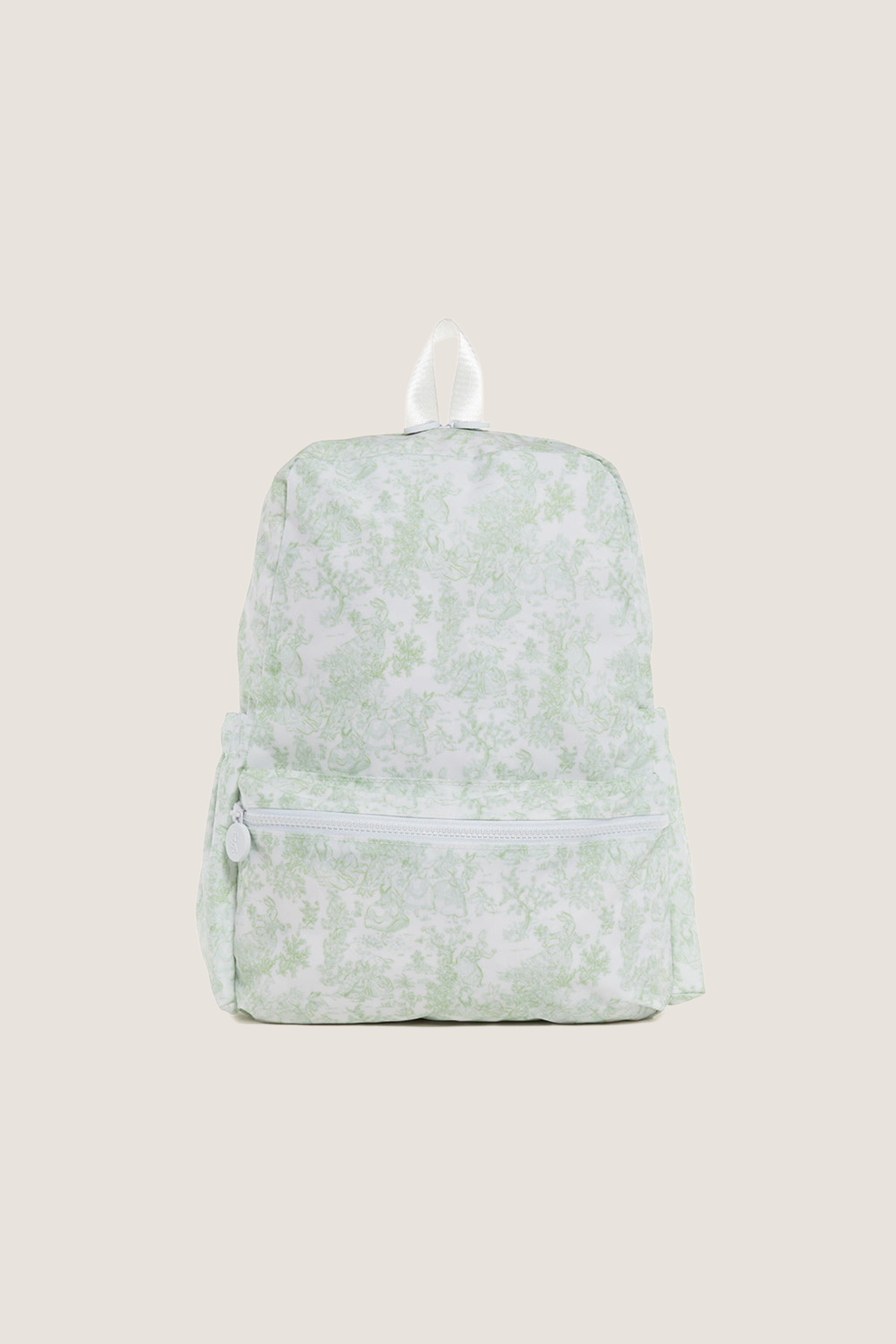 Green Bunny Toile Backpack