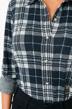 Navy Plaid Legend Sweater Shirt