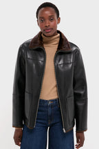 Black and Brown Reversible Brella Jacket