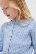 Girls Cable-Knit Cotton Cardigan