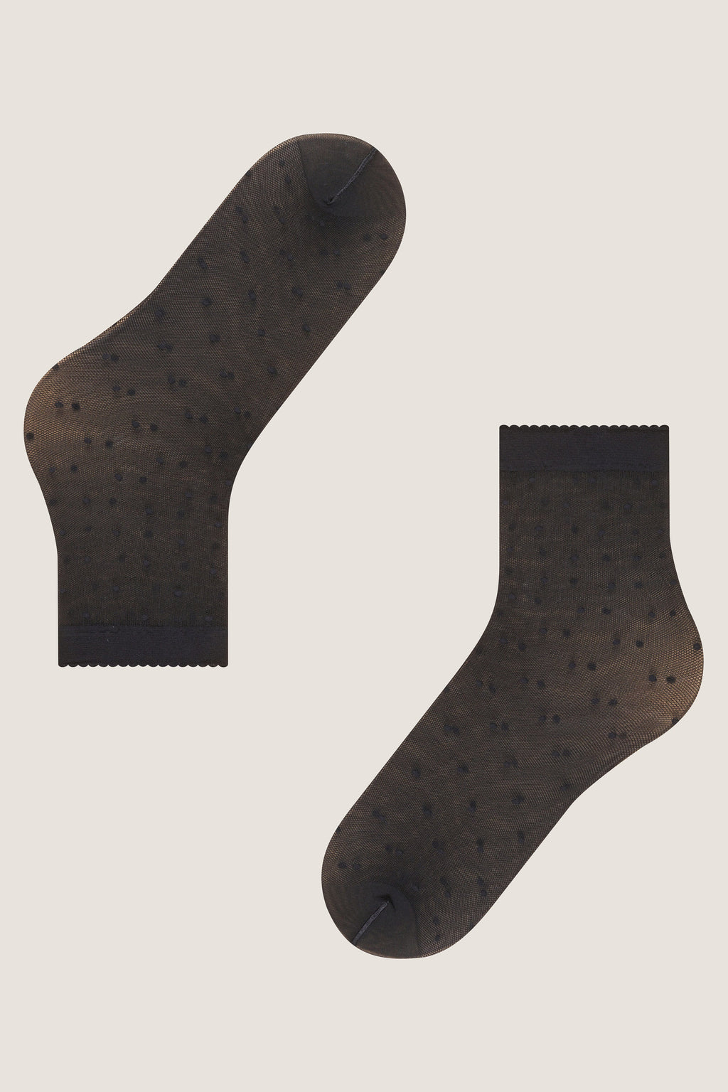 Black Sheer Polka Dot Socks