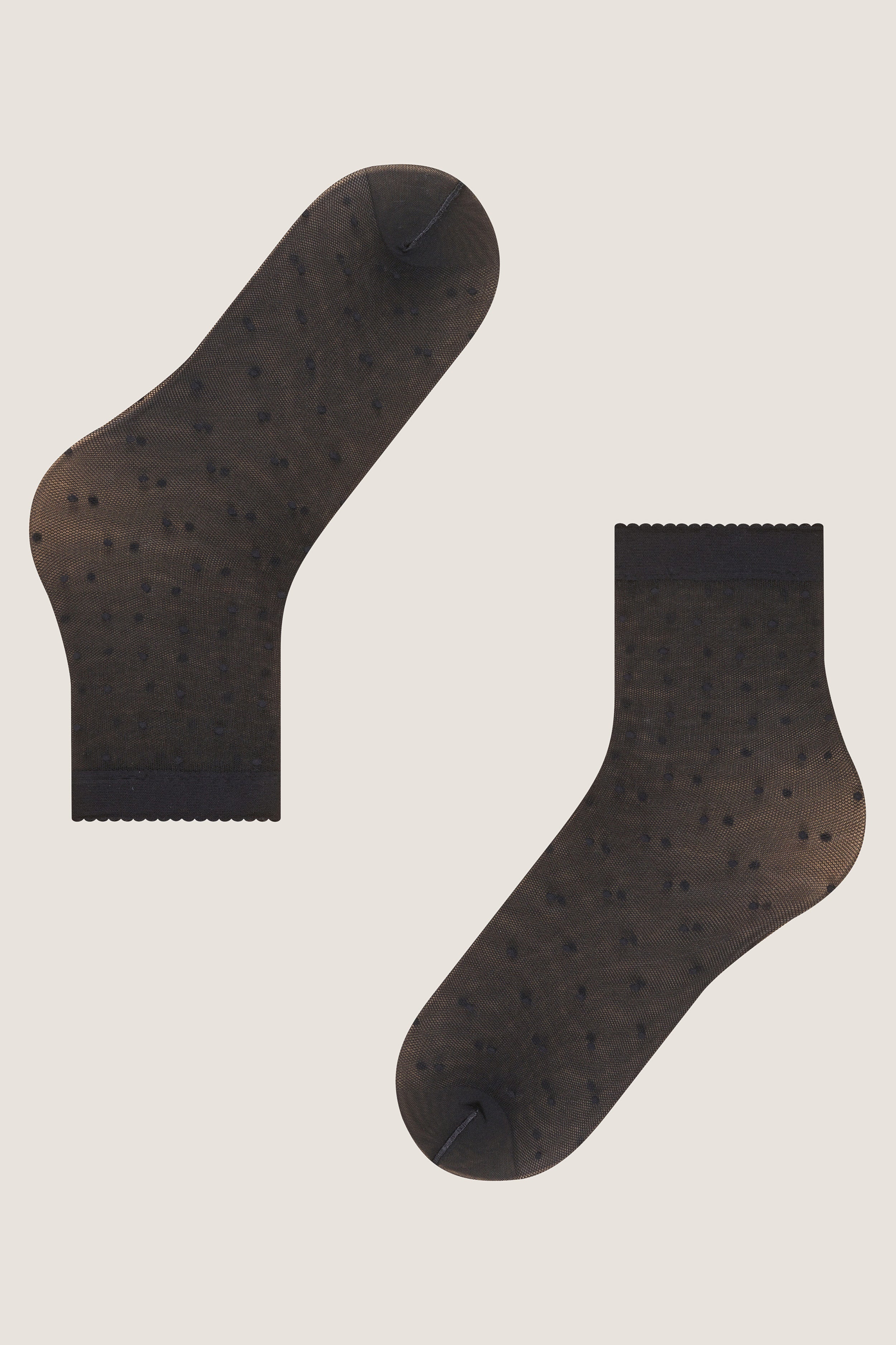 Black Sheer Polka Dot Socks