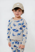 French Terry Dinos Raglan Sweatshirt and Jogger Set