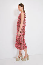 Grove Kaki and Pink Column Dress