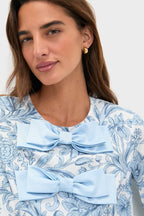 Blue Chintz Clarice Bows Dress