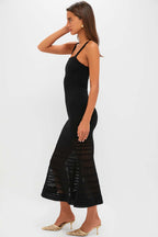 Black Vallarie Midi Dress