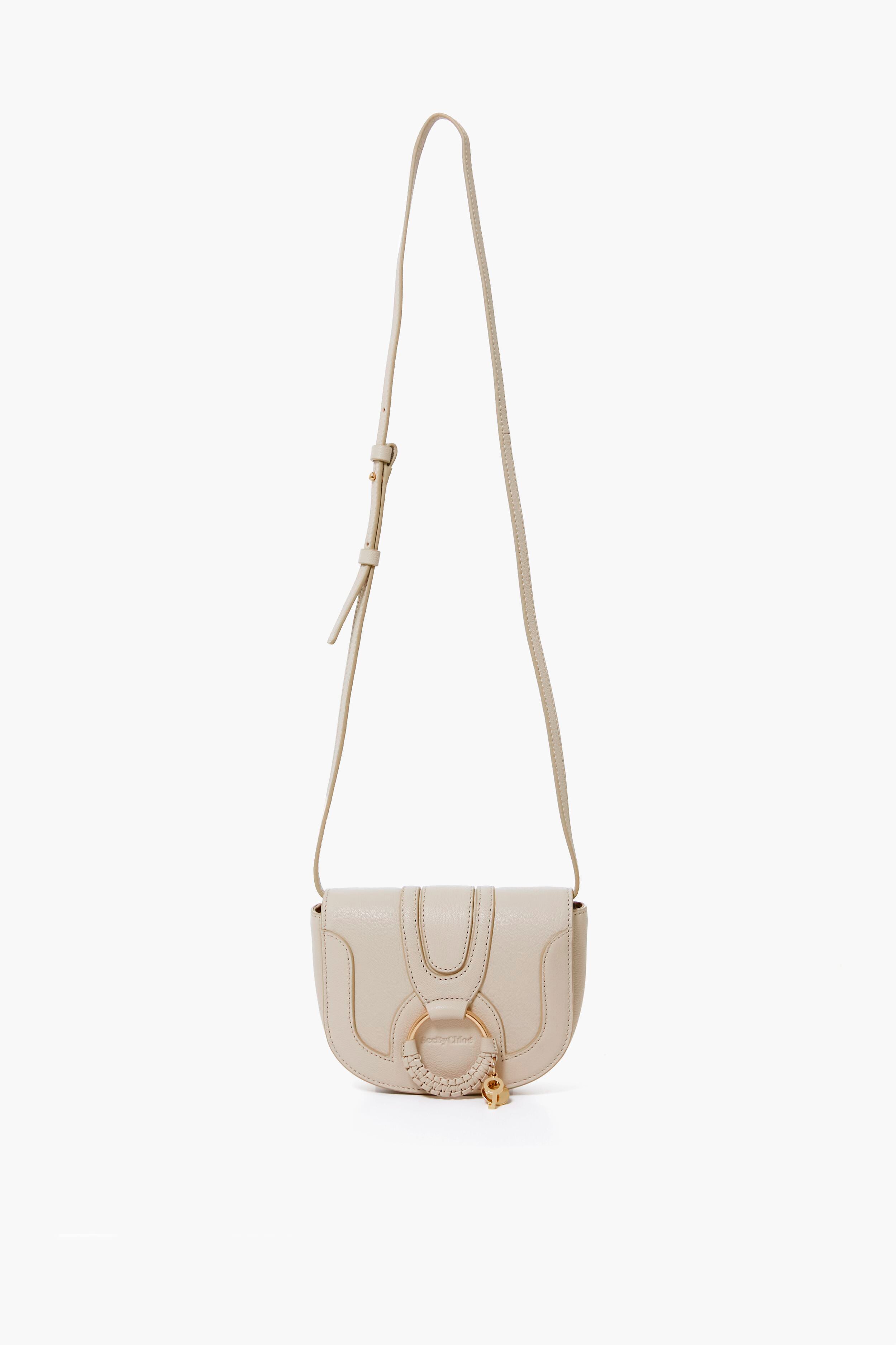 Cement Beige Leather Mini Hana Bag