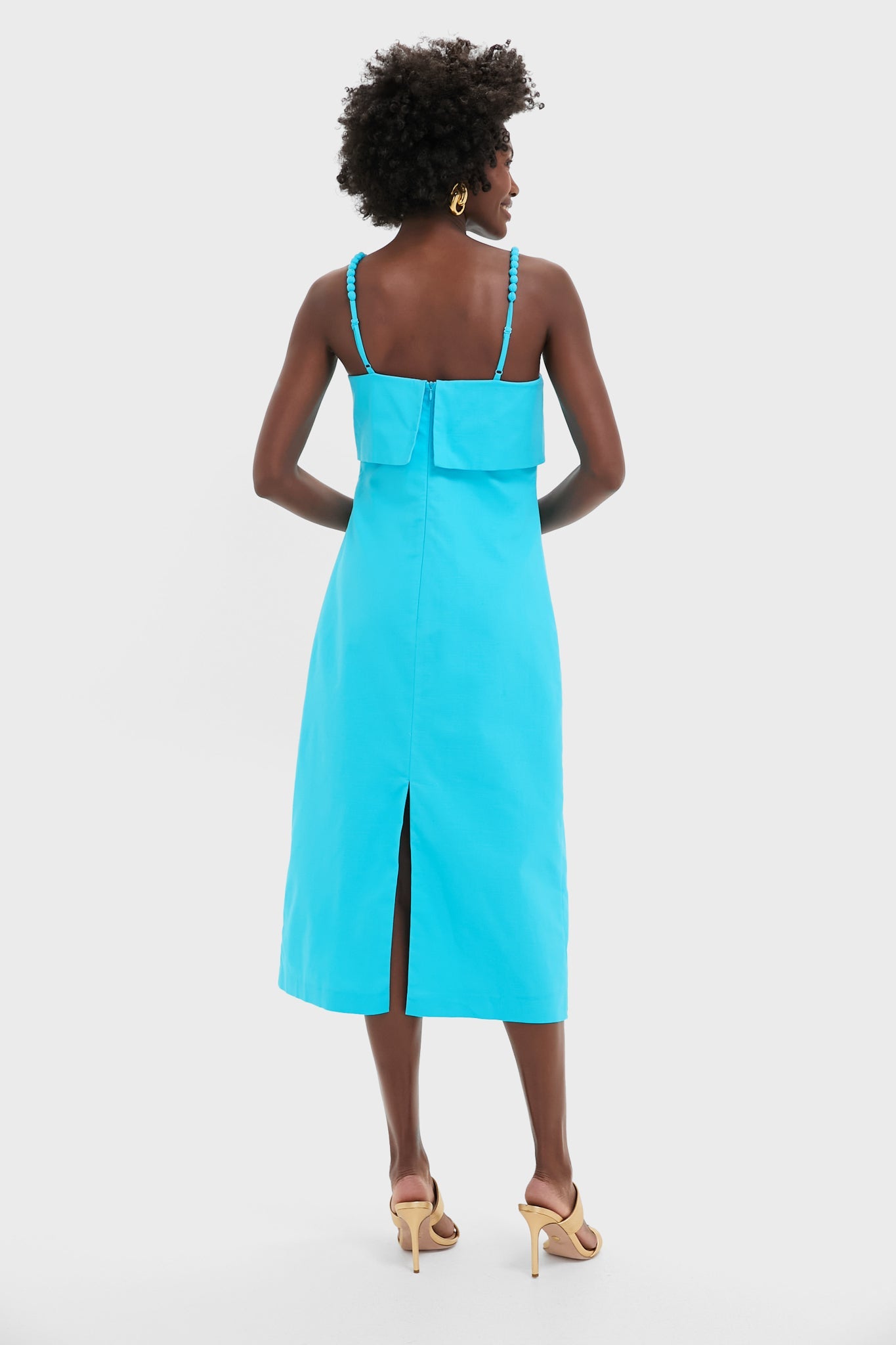 Aqua Linen Azura Midi Dress