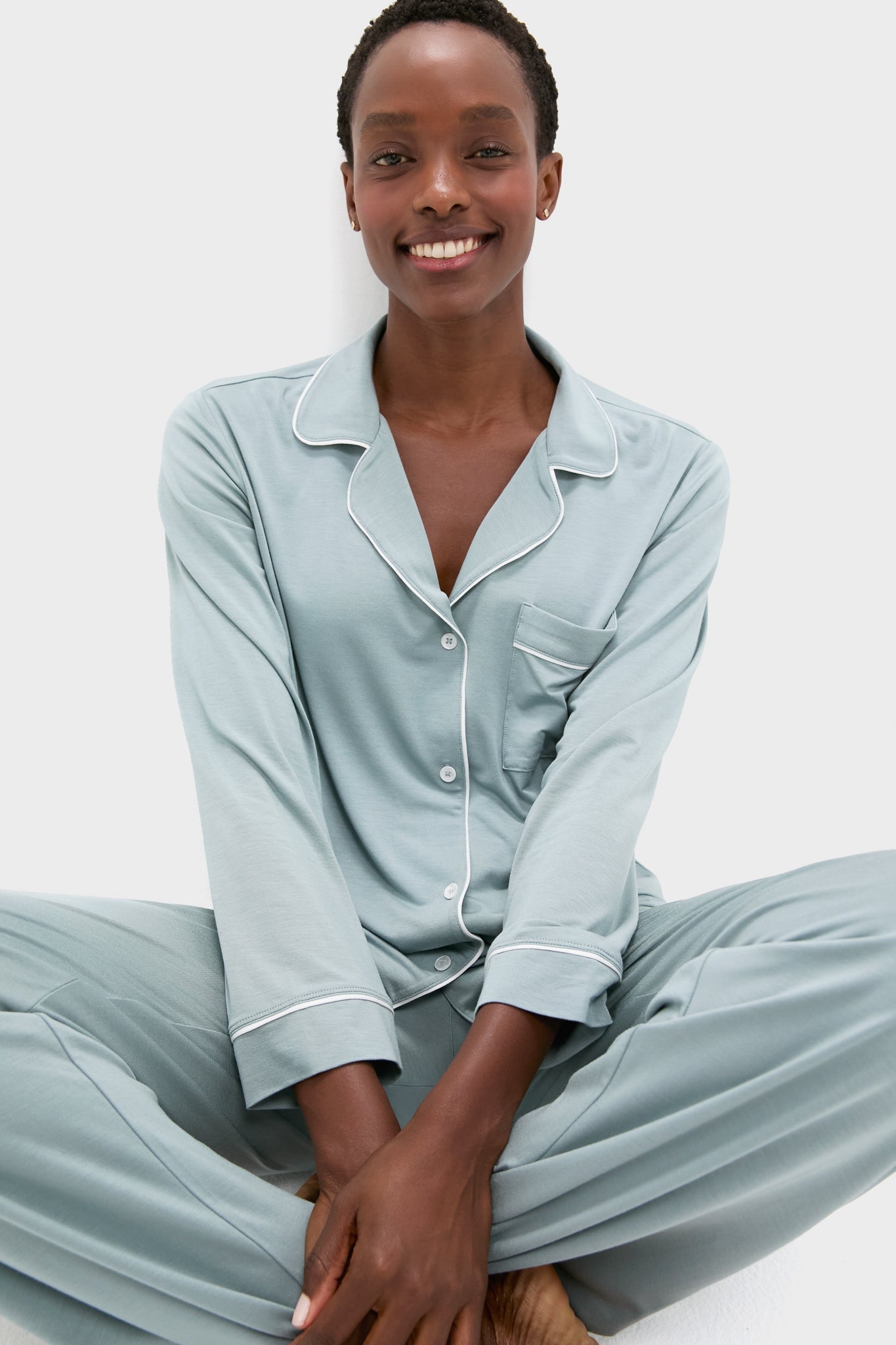 Lead and Ivory Gisele Long PJ Set