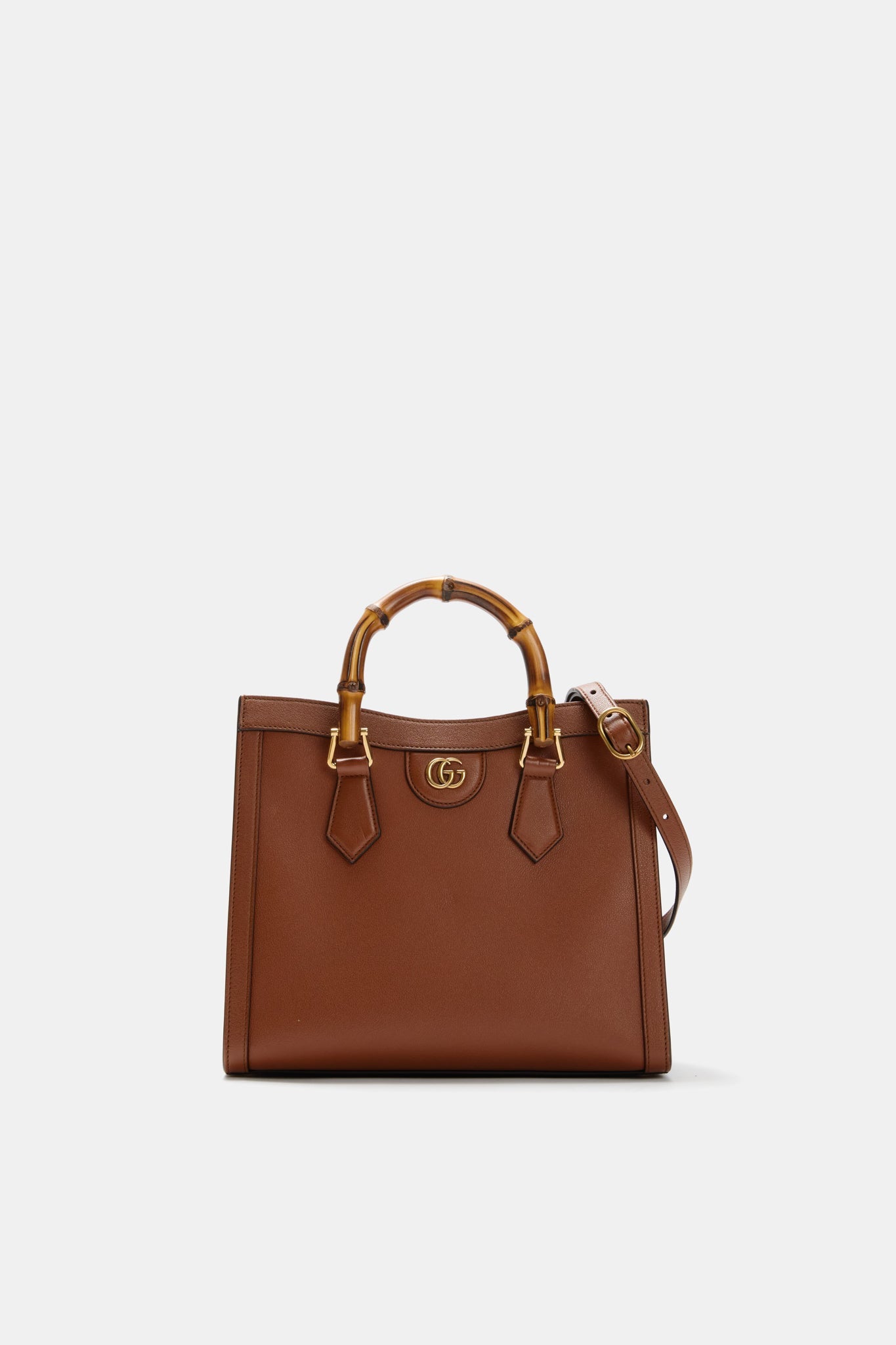 GUCCI Brown Bamboo Diana 2 Way Handbag