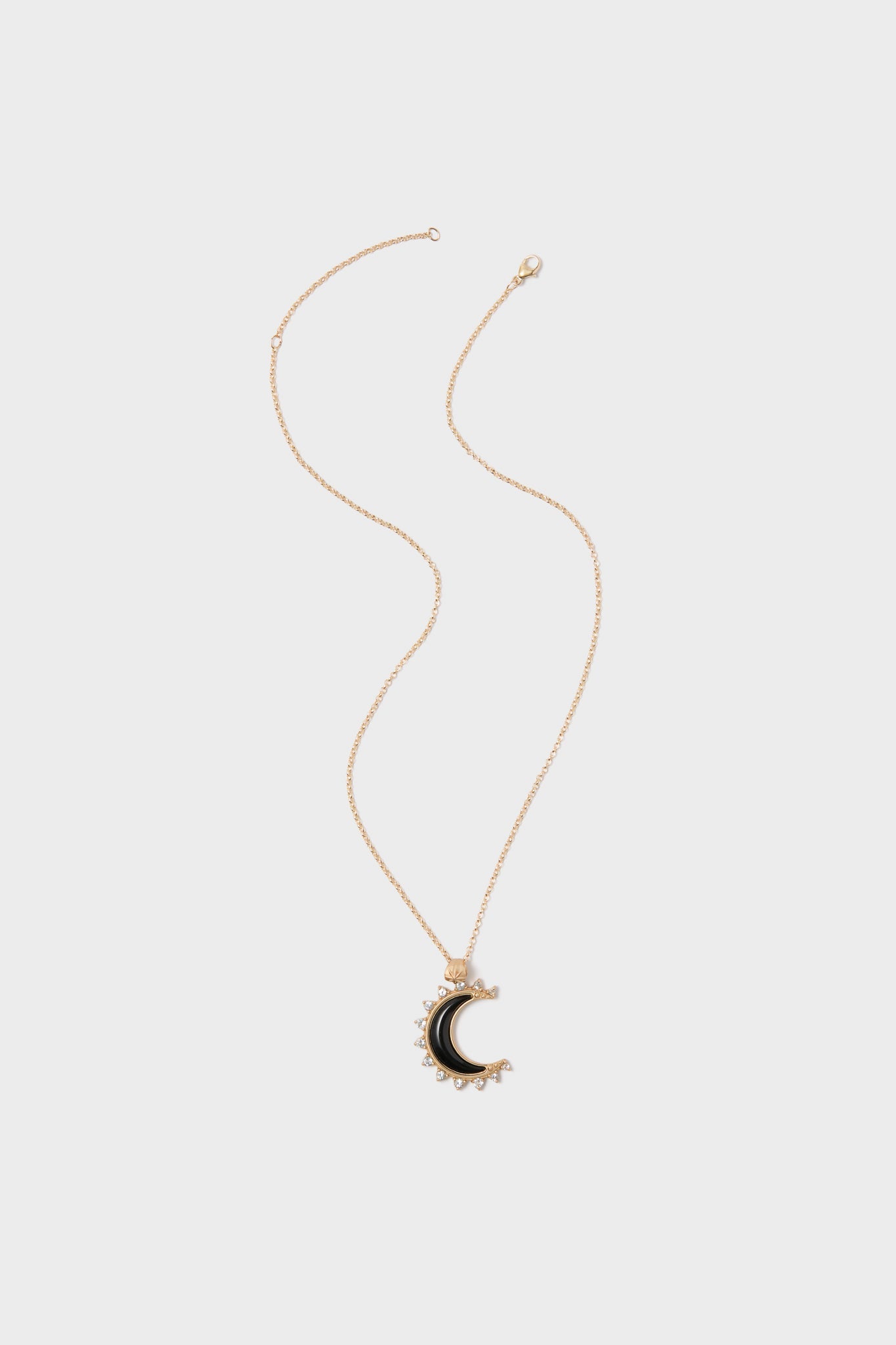 FOREVER Nightfall Onyx Crescent Moon Pendant