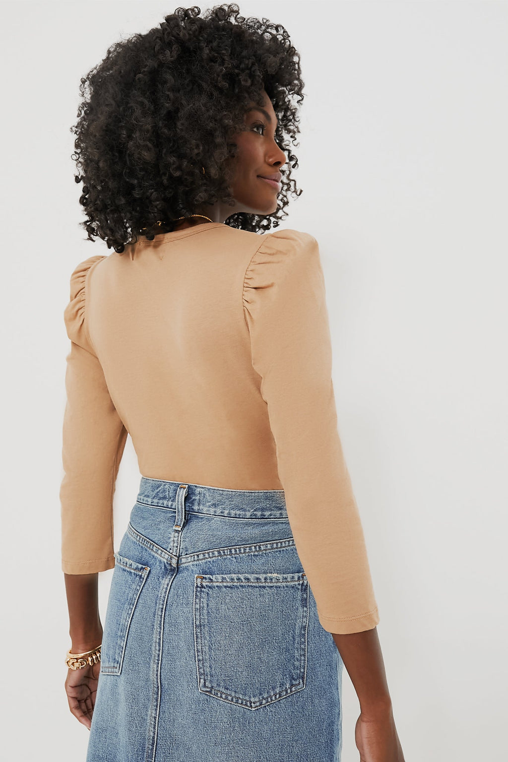 Tan Vesty Long Sleeve Crewneck