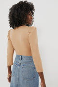 Tan Vesty Long Sleeve Crewneck
