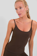 Chocolate Compression Spandex Sofia Cami