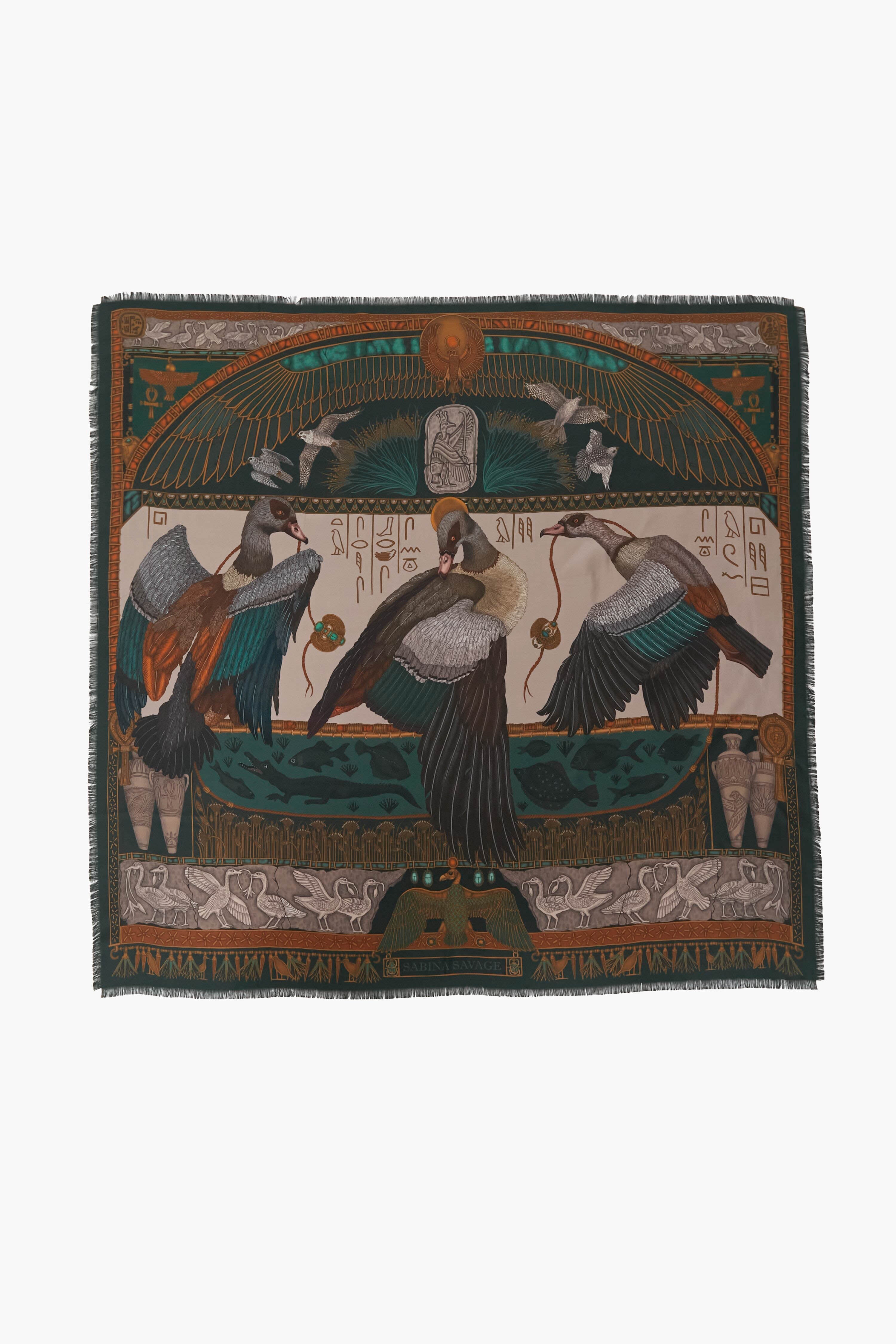 The Papyrus and Parchment Harolds of Horus Large 135 cm Scarf