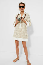 Tan Crochet Collier Dress