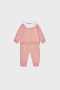 Dusty Pink Baya Merino Baby Girl Knitted Set
