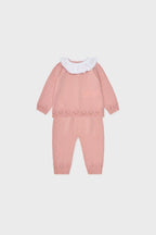 Dusty Pink Baya Merino Baby Girl Knitted Set