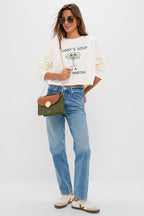 Martini Soup Crop Long Sleeve Tee