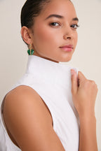 White Sleeveless Charlie Dress