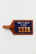 Beer Flight Needlepoint Luggage Tag